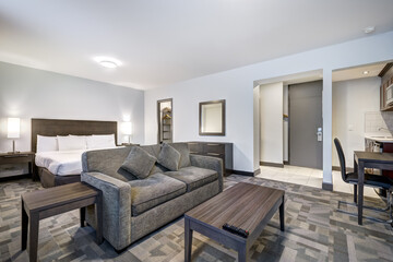 Real estate photography - Modern Scandinavian Style Hotel rooms in Montreal, Canada