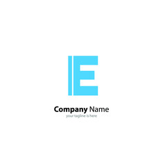 the simple modern logo of letter e with white background