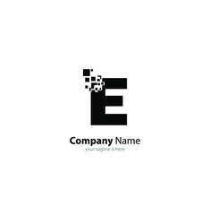 Obraz premium the simple modern logo of letter e with white background