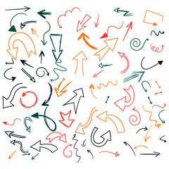 colorful hand drawn arrows.
