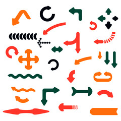 colorful hand drawn arrows.