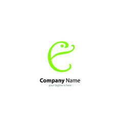 Fototapeta premium the simple modern logo of letter e with white background