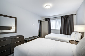 Real estate photography - Modern Scandinavian Style Hotel rooms in Montreal, Canada