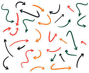 colorful hand drawn arrows.