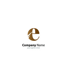 Obraz premium the simple modern logo of letter e with white background