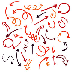 colorful hand drawn arrows.