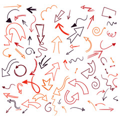 colorful hand drawn arrows.