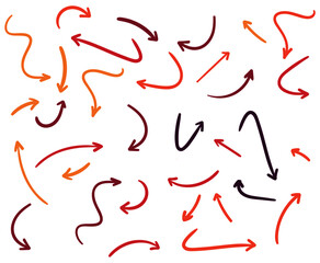colorful hand drawn arrows.