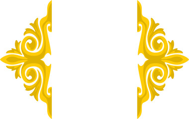 Vector Design of a Yellow Wood Ornament with a Nature Theme