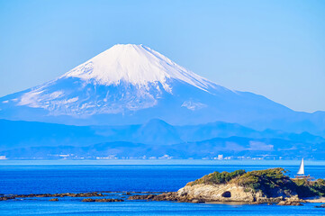 【冬の富士山】三浦半島から見る、富士山