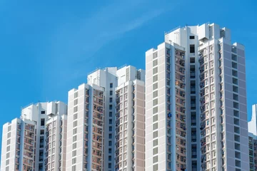 High rise residential building of public estate in Hong Kong city © leeyiutung