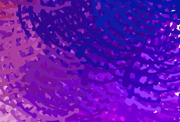 Light Purple, Pink vector template with chaotic shapes.
