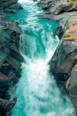 waterfall in the mountains