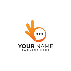 Fototapeta premium good chat logo icon vector isolated