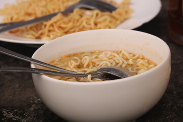 food and drinks are served at the Merapi coffee shop (Indonesian: Warung Kopi Merapi)