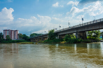 Fototapeta na wymiar Bharathapuzha river bridge