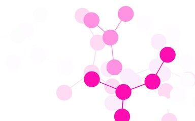 Light Pink vector pattern with artificial intelligence network.