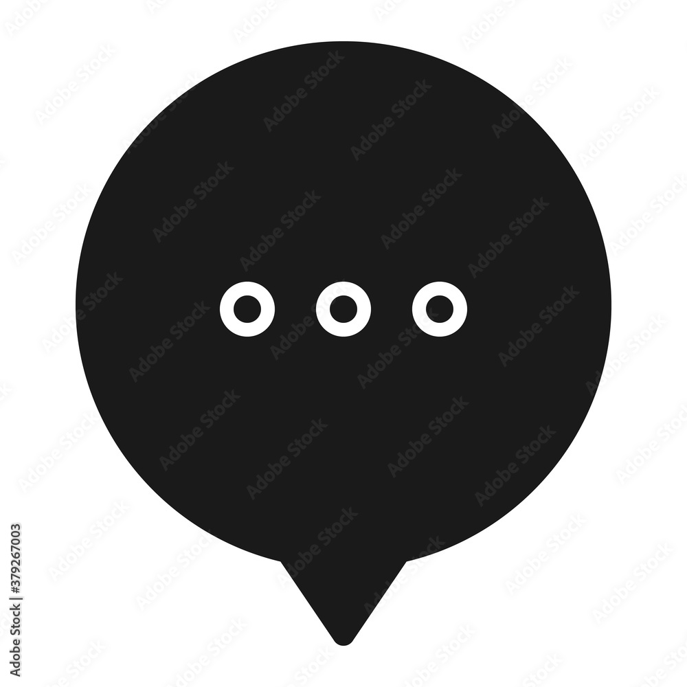 Poster pixel perfect bubble text chat message notification icon