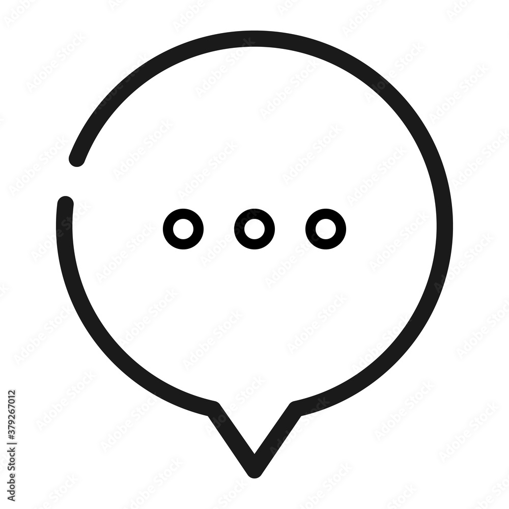 Poster pixel perfect bubble text chat message notification icon