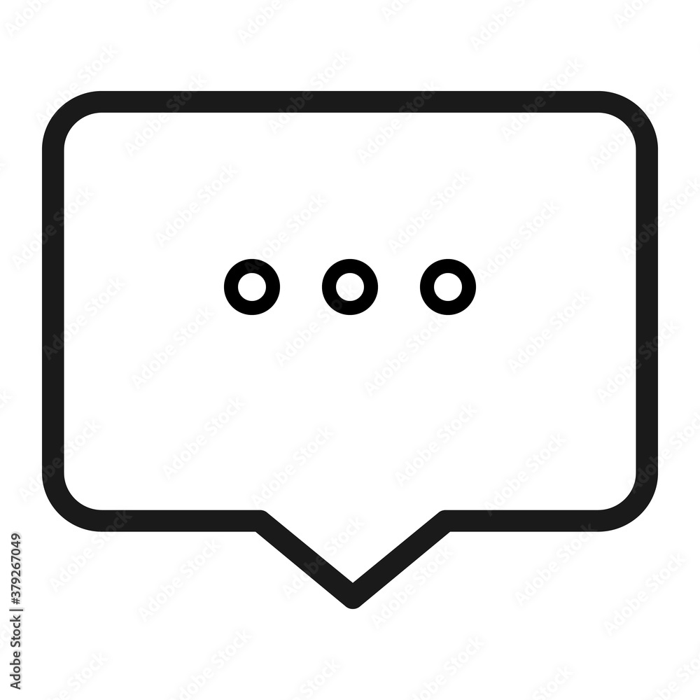 Poster pixel perfect bubble text chat message notification icon
