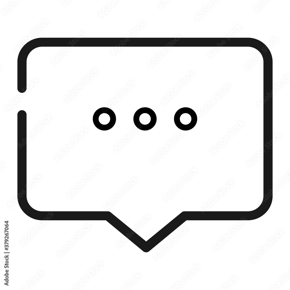 Poster pixel perfect bubble text chat message notification icon