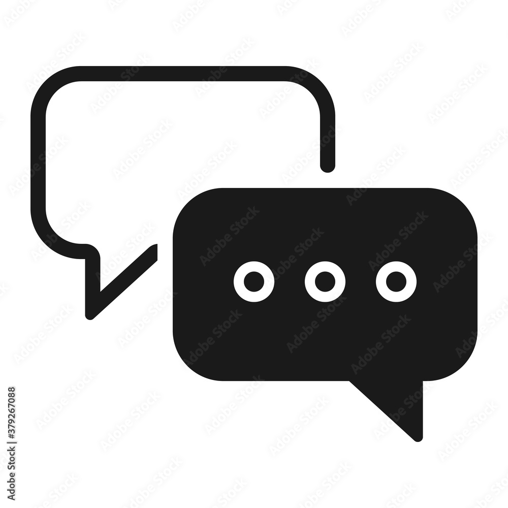 Poster pixel perfect bubble text chat message notification icon