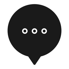Pixel perfect bubble text chat message notification icon