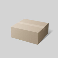 Delivery cardboard box mockup