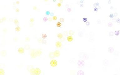 Light Pink, Yellow vector pattern with spheres.