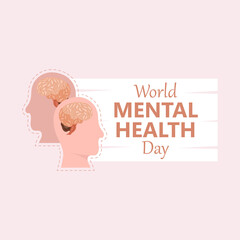 Hand drawn world mental health day