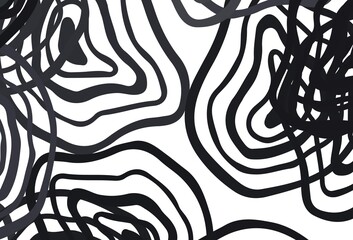 Naklejka premium Light Gray vector layout with curved lines.