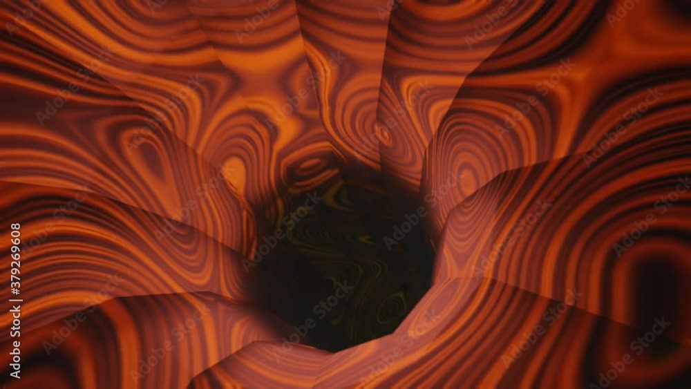 Aufkleber 4k video animation of forward-moving inside a tunnel or cave, which has beautiful texture or pattern