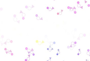 Light Multicolor vector pattern with polygonal style with circles.