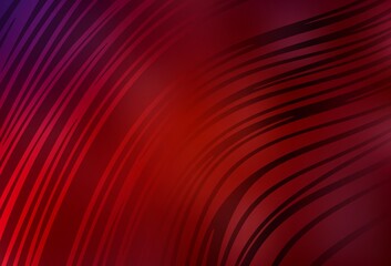 Dark Red vector pattern with wry lines.
