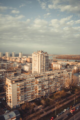 Naklejka premium Panoramic View of Novi Beograd, Serbia