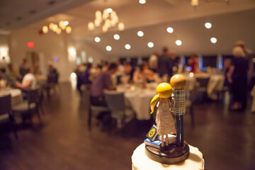 wedding cake topper at wedding