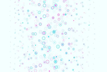 Light Pink, Blue vector background with spots.