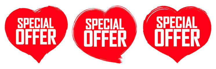 Set Special Offer tags, sale banners design template, vector illustration