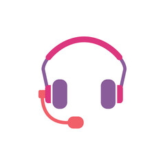 Earphone Headset Icon Design Vector Template Illustration