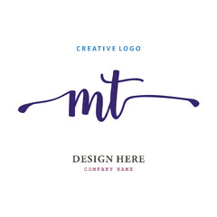 pharmacy MT letter logo is simple, easy to understand and authoritative