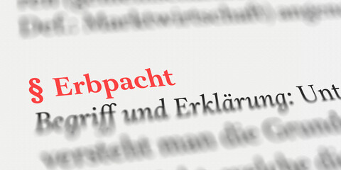 Erbpacht rechtlich erkl&auml;rt 