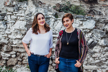portrait of mexican women sisters in Mexico Latin America