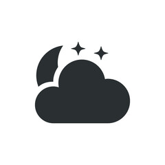Clear night sky icon