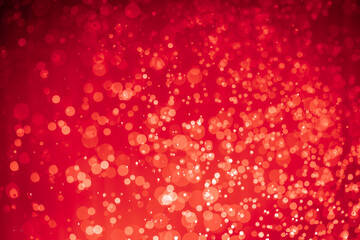 Abstract red christmas glitter lights defocused bokeh