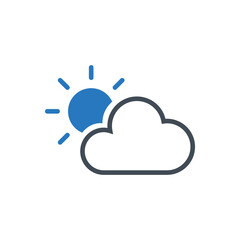 Sun and cloud icon