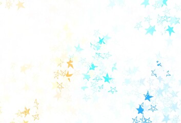 Light Blue, Red vector layout with bright stars.