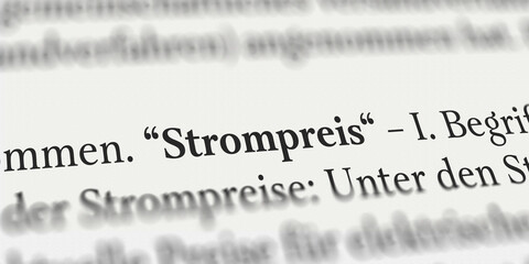 Strompreis im Buch