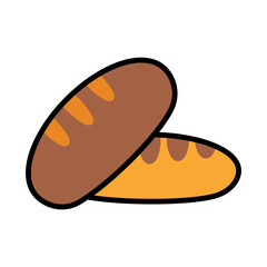 Bread Flat Icon Design Vector Template Illustration