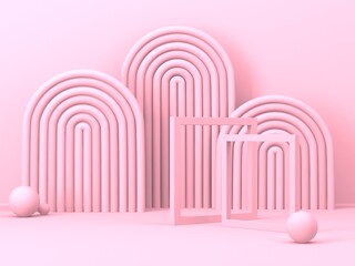 Obraz premium Abstract geometric background. Pink color