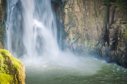 Deep forest waterfall at Haew narok waterfall, Khao Yai National Park, Nakhon Nayok Province, Thailand.